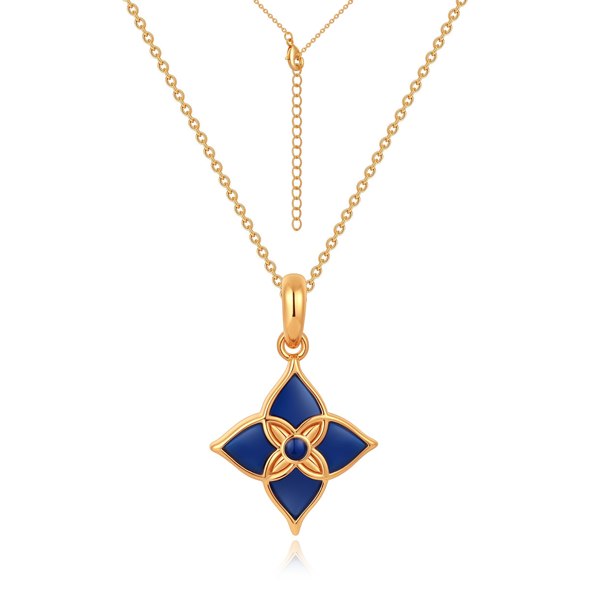 Orvani Azure Fleur Pendant Necklace