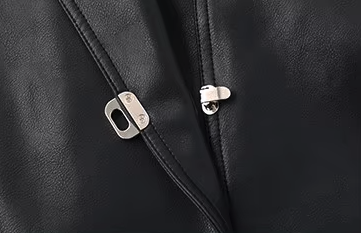 Orvani Minimal Leather Zip Jacket