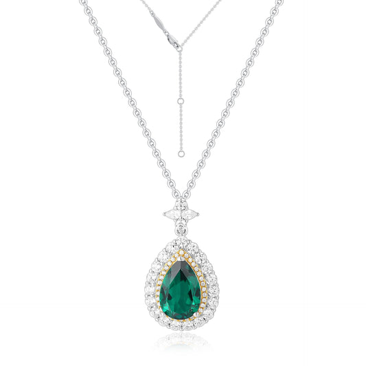 Orvani Emerald Halo Teardrop