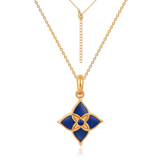 Orvani Azure Fleur Pendant Necklace
