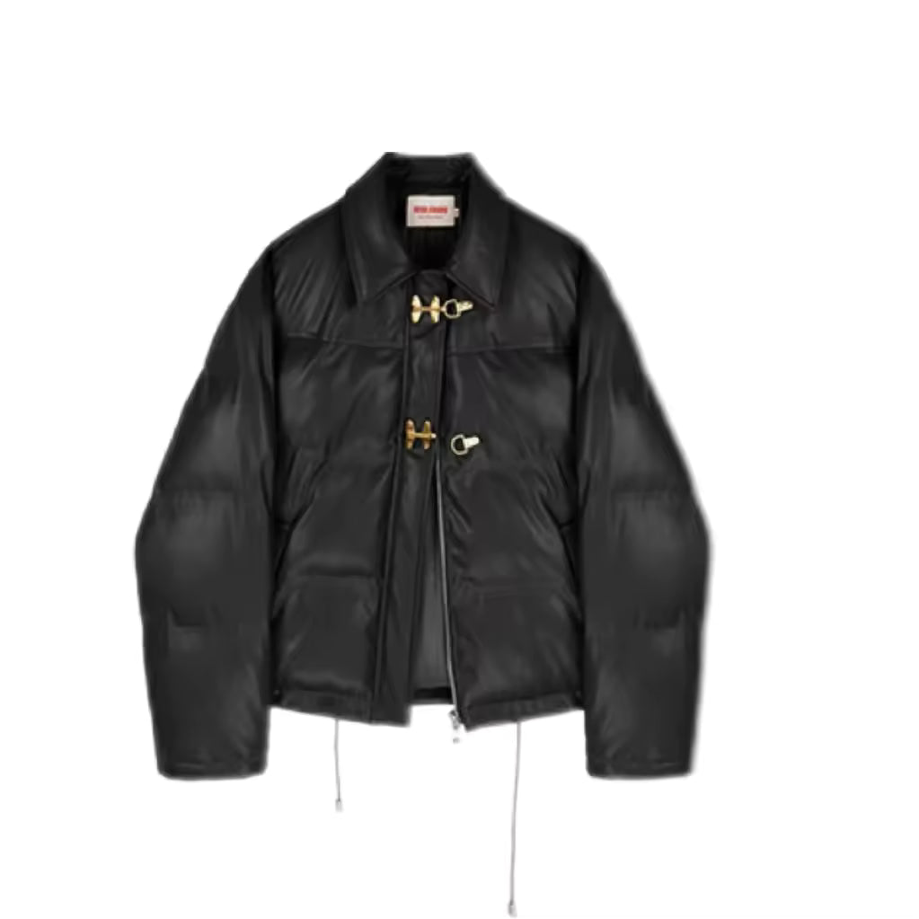Orvani Padded Leather-Feel Jacket