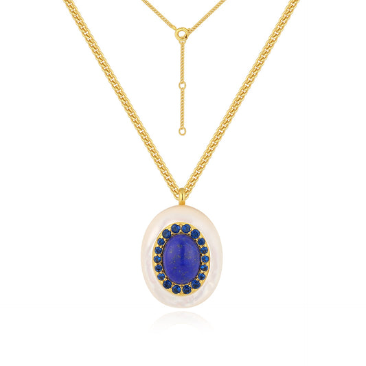 Orvani Azzurra Oval Pendant
