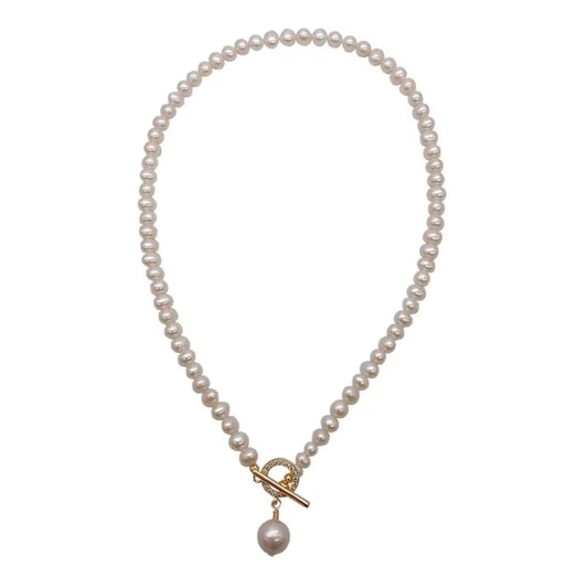 Aurora Pearl Toggle Necklace