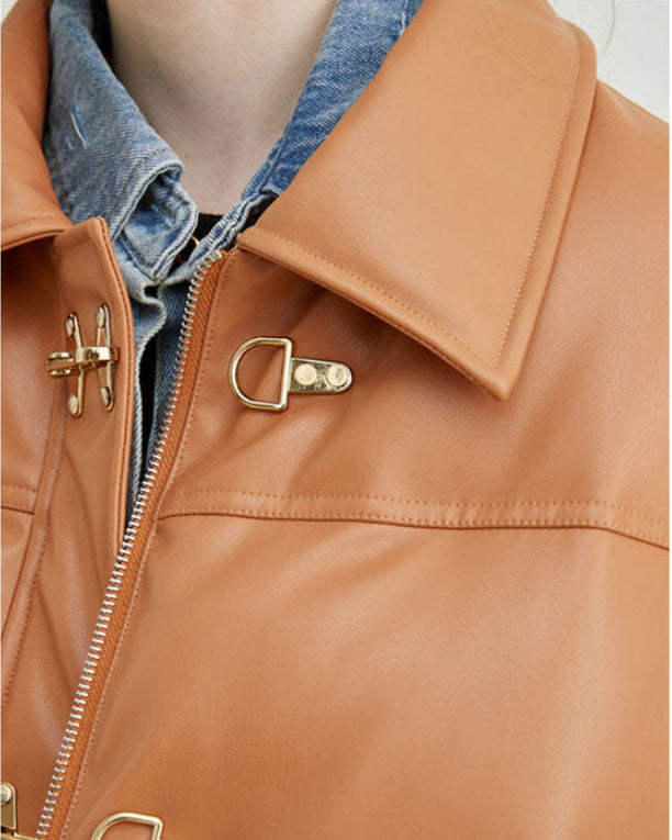 Orvani Padded Leather-Feel Jacket