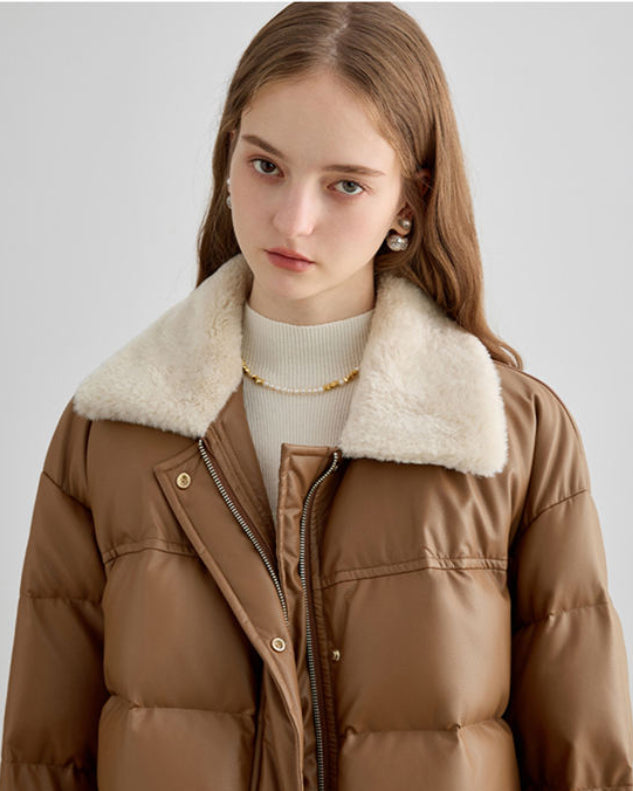 Orvani Shearling-Collar Puffer Jacket