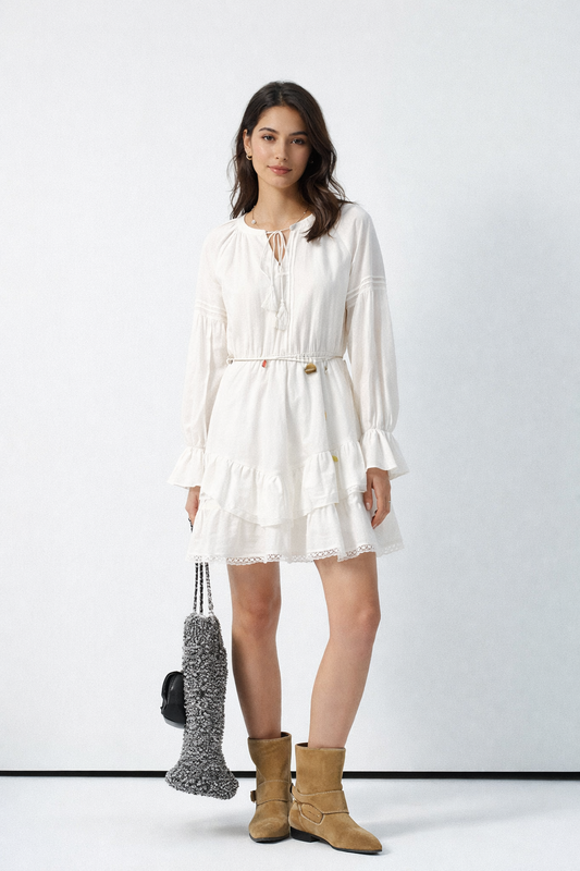 Orvani Elara Tie Waist Dress