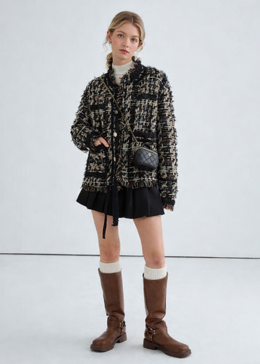 Orvani Tweed Bomber Jacket