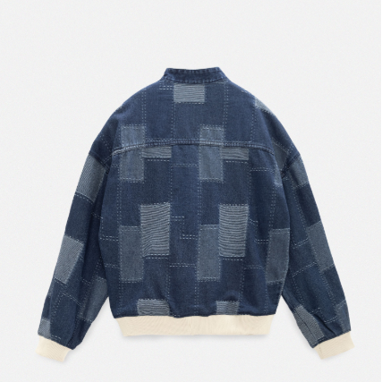 Orvani Patchwork Denim Bomber