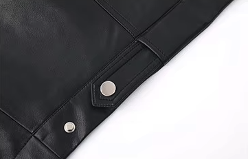 Orvani Minimal Leather Zip Jacket