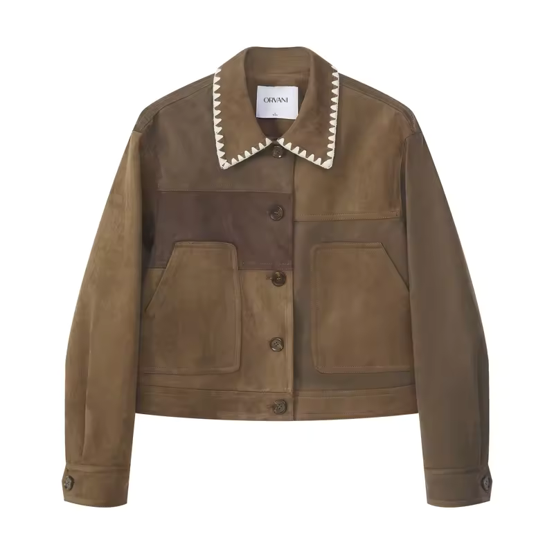 Orvani Saddle Stitch Patchwork Jacket